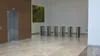 Couloir rapide vitré bas LTOP 101 installé en hall d'accueil, contrôle d'accès piéton tertiaire.