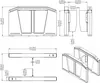 Plan coté du couloir rapide vitré Vision 170 : caisson de 1710 mm, passage de 650 mm.